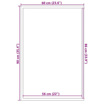 Fußmatte Schwarz und Grau 60 x 90 cm Polypropylen und PVC
