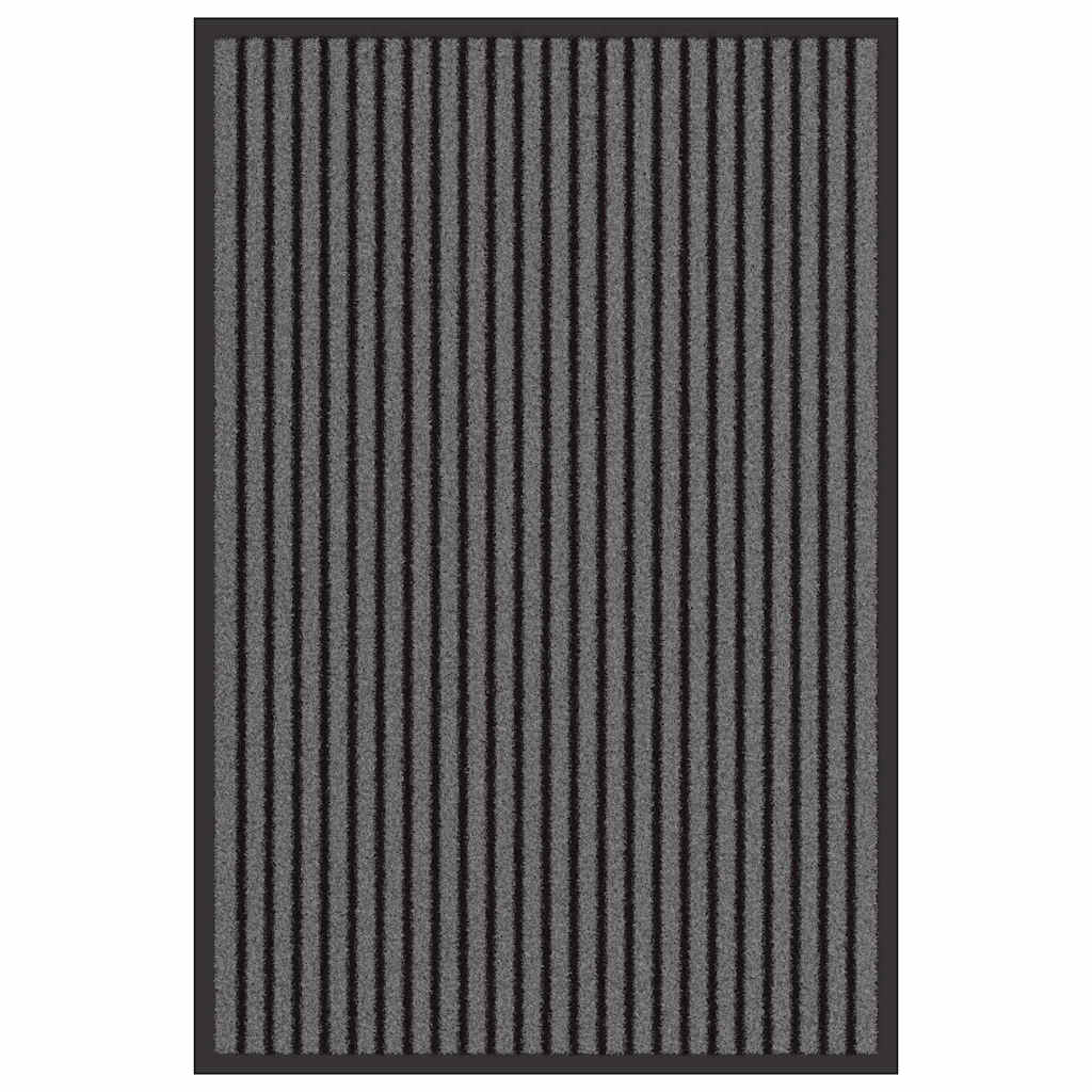 Fußmatte Schwarz und Grau 60 x 90 cm Polypropylen und PVC