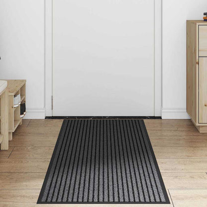 Fußmatte Schwarz und Grau 60 x 150 cm Polypropylen und PVC