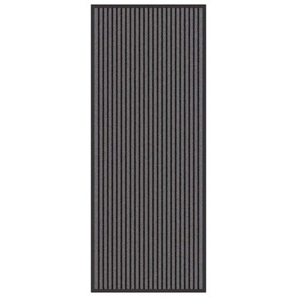 Fußmatte Striped Schwarz und Grau 60 x 150 cm Polypropylen, PVC