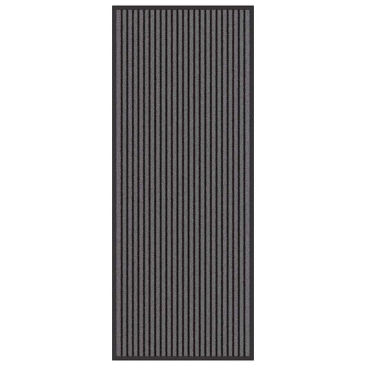 Fußmatte Striped Schwarz und Grau 60 x 150 cm Polypropylen, PVC