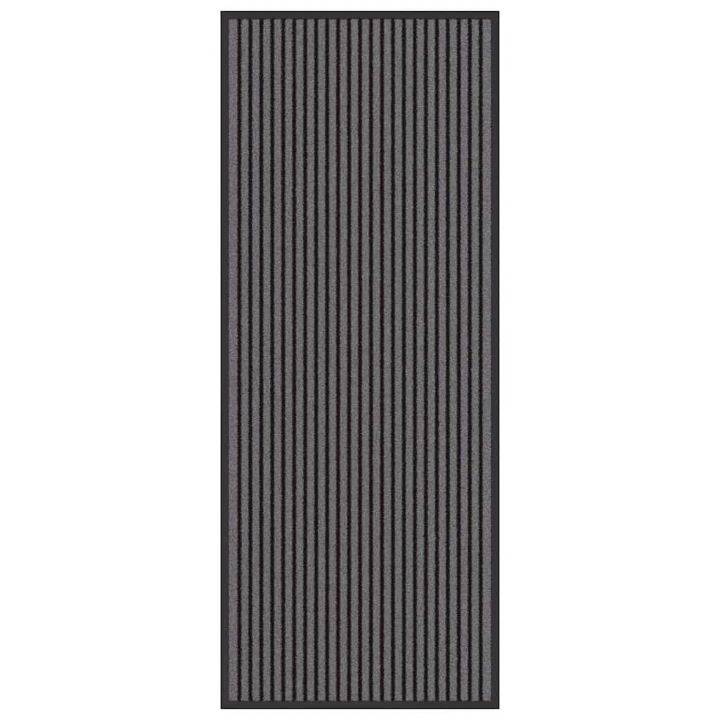 Fußmatte Schwarz und Grau 60 x 150 cm Polypropylen und PVC