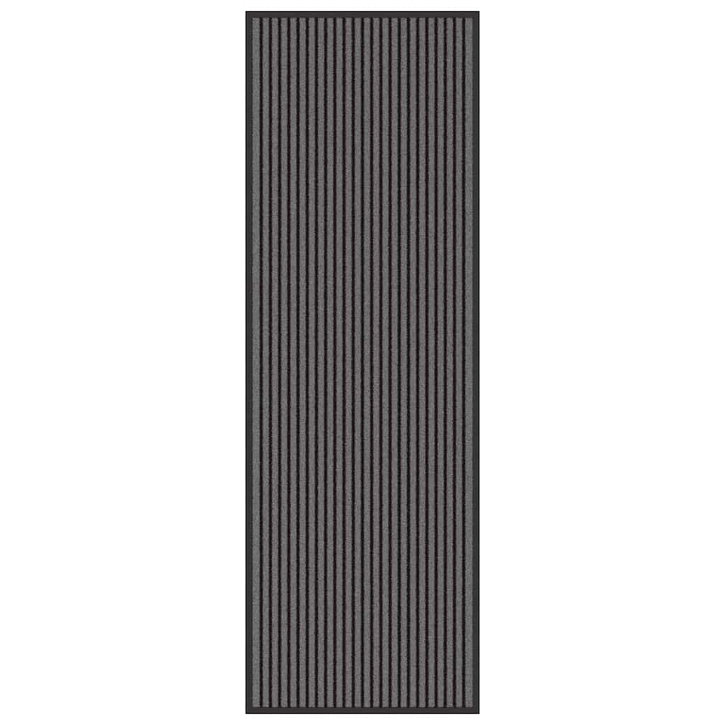 Fußmatte Schwarz und Grau 60 x 180 cm Polypropylen und PVC
