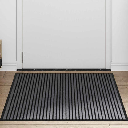 Fußmatte Schwarz und Grau 80 x 120 cm Polypropylen und PVC