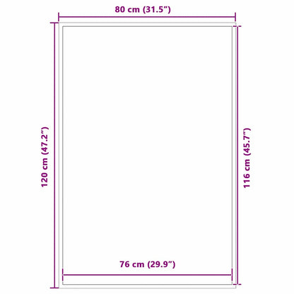 Fußmatte Schwarz und Grau 80 x 120 cm Polypropylen und PVC