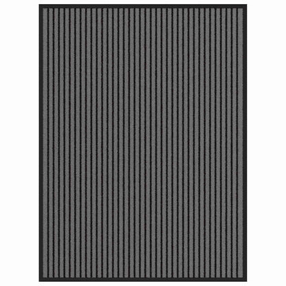 Fußmatte Striped Schwarz und Grau 80 x 120 cm Polypropylen, PVC