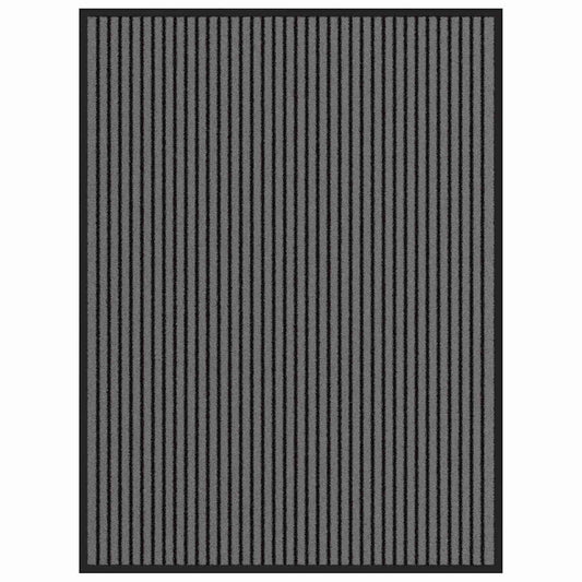 Fußmatte Striped Schwarz und Grau 80 x 120 cm Polypropylen, PVC