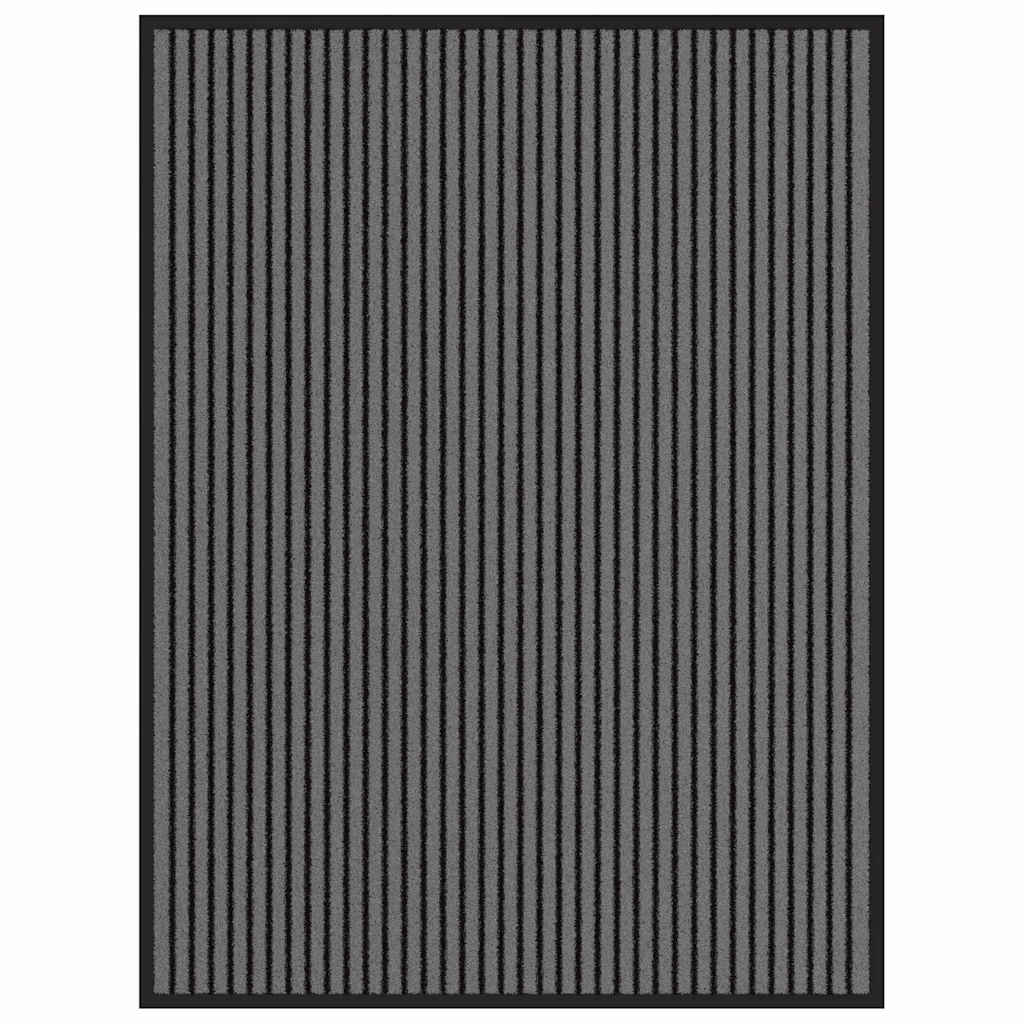 Fußmatte Schwarz und Grau 80 x 120 cm Polypropylen und PVC