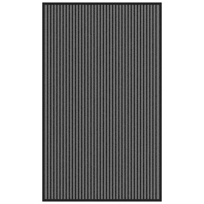 Fußmatte Streifen Schwarz und Grau 90x150 cm