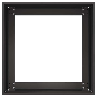 Pflanzkübel Schwarz 40x40x40 cm Kaltgewalzter Stahl