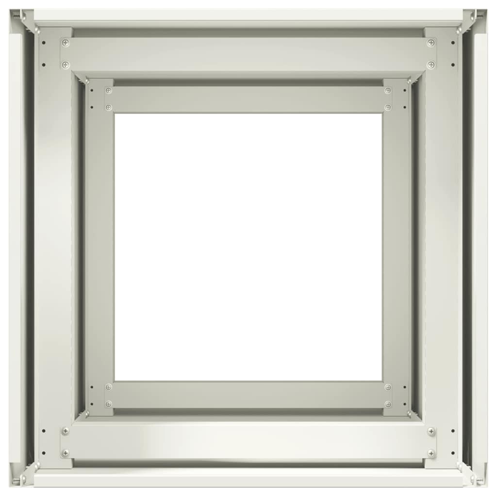 Pflanzkübel Weiß 40x40x80 cm Kaltgewalzter Stahl