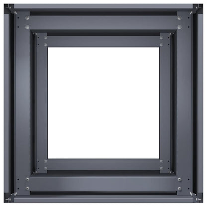 Pflanzkübel Anthrazit 40x40x80 cm Kaltgewalzter Stahl