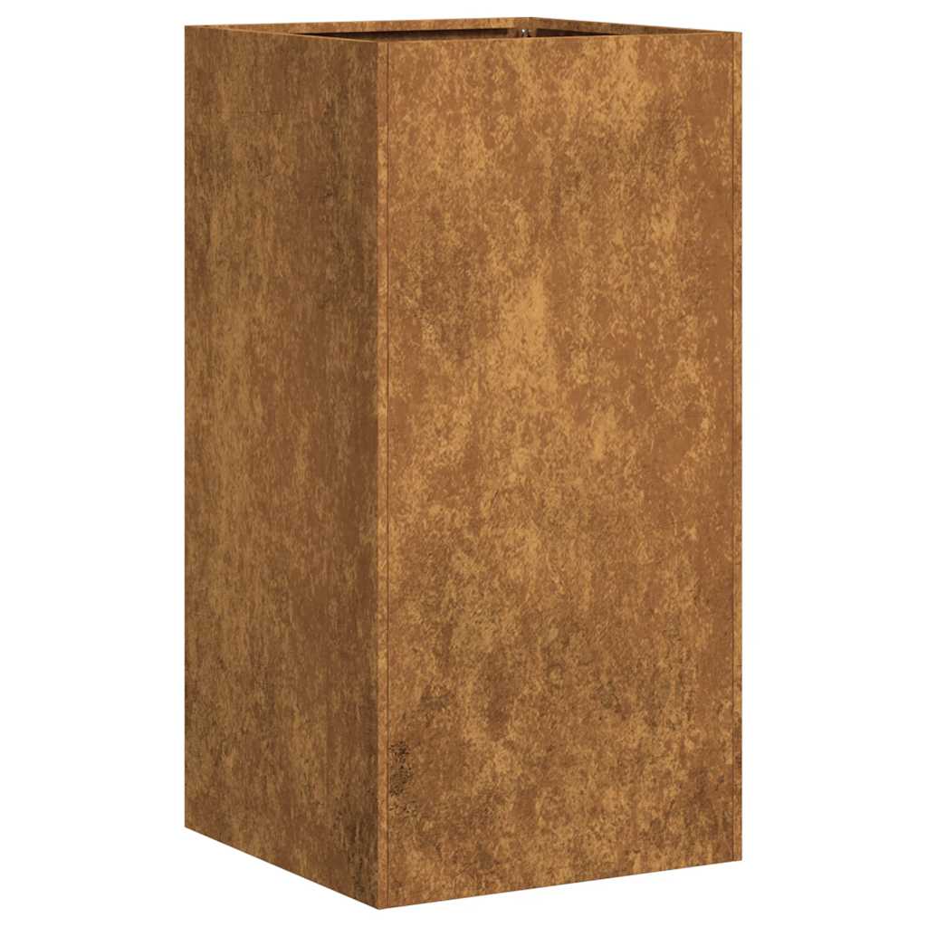 Pflanzkübel Rostig 40x40x80 cm Wetterfester Stahl