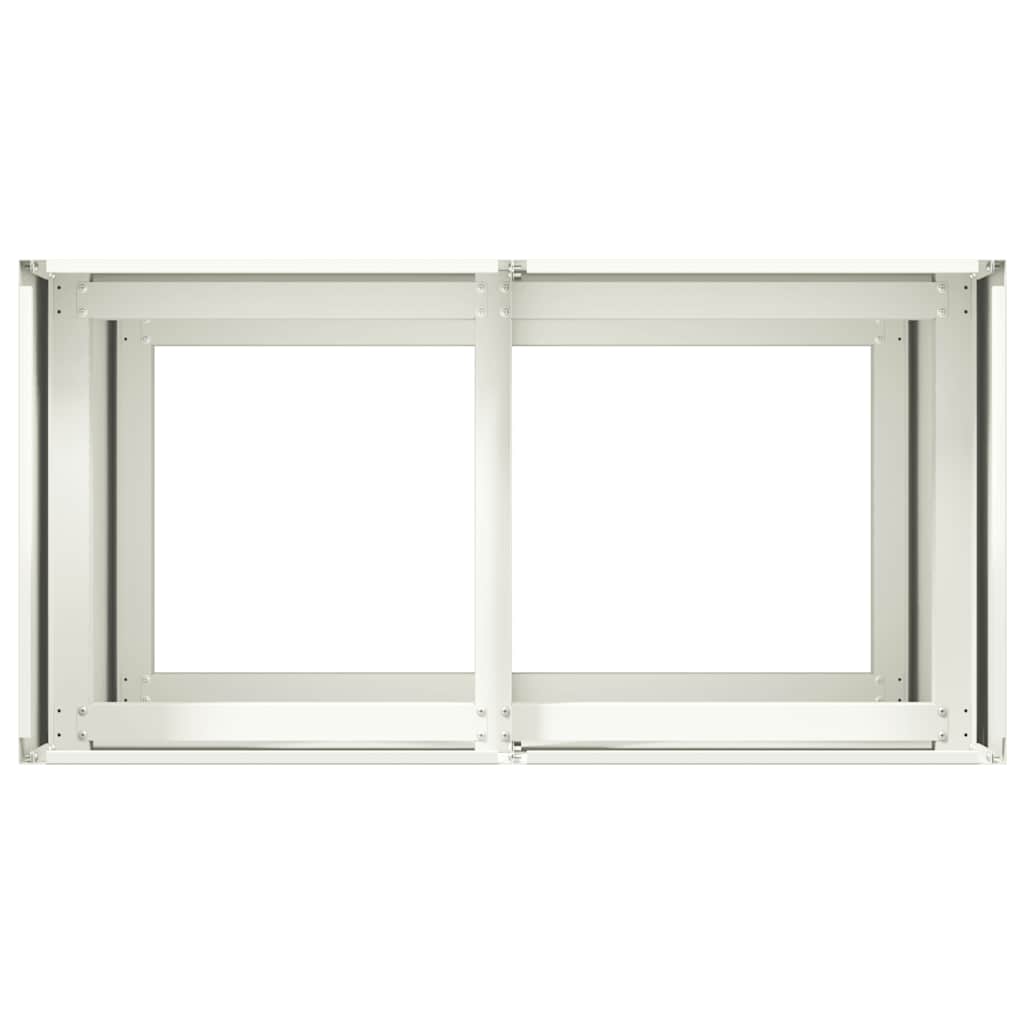 Pflanzkübel Weiß 80x40x80 cm Kaltgewalzter Stahl