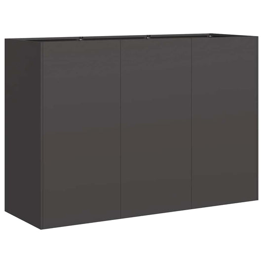 Pflanzkübel Schwarz 120x40x80 cm Kaltgewalzter Stahl