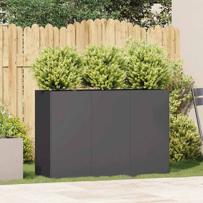 Pflanzkübel Schwarz 120x40x80 cm Kaltgewalzter Stahl