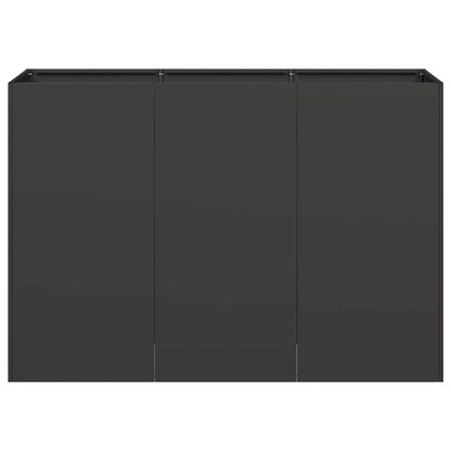 Pflanzkübel Schwarz 120x40x80 cm Kaltgewalzter Stahl