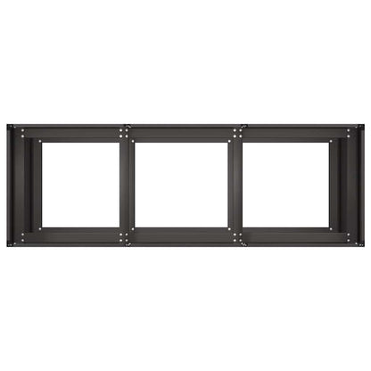 Pflanzkübel Schwarz 120x40x80 cm Kaltgewalzter Stahl