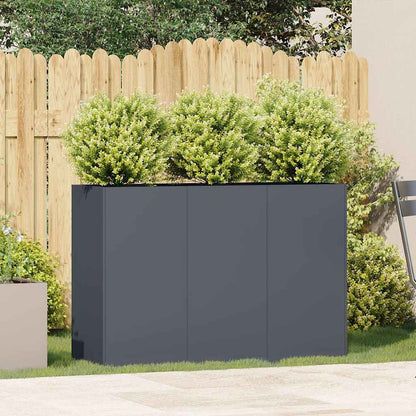 Pflanzkübel Anthrazit 120x40x80 cm Kaltgewalzter Stahl
