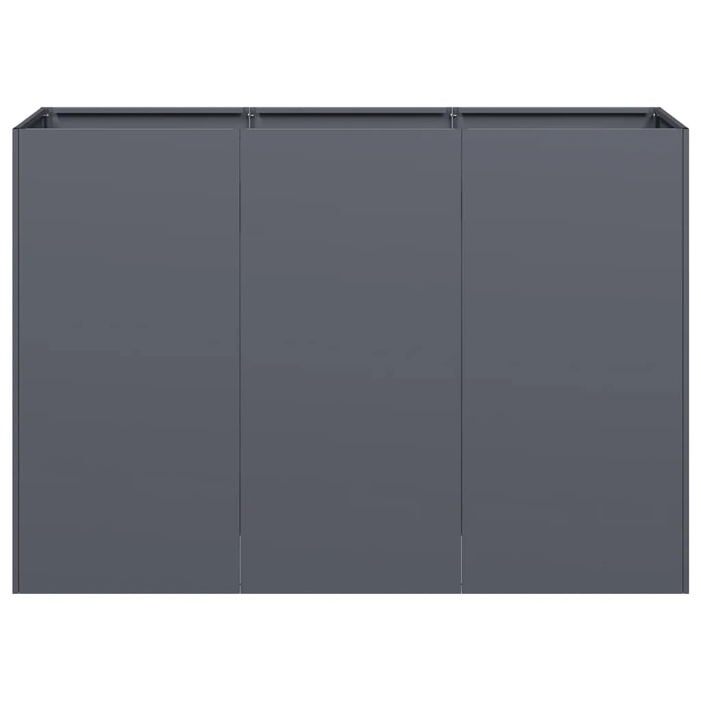 Pflanzkübel Anthrazit 120x40x80 cm Kaltgewalzter Stahl
