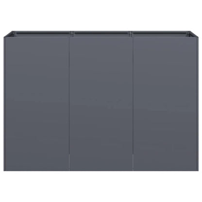 Pflanzkübel Anthrazit 120x40x80 cm Kaltgewalzter Stahl