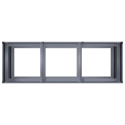 Pflanzkübel Anthrazit 120x40x80 cm Kaltgewalzter Stahl