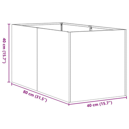 Pflanzkübel Rostig 40x80x40 cm Wetterfester Stahl