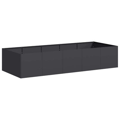 Pflanzgefäß Schwarz 200x80x40 cm Stahl