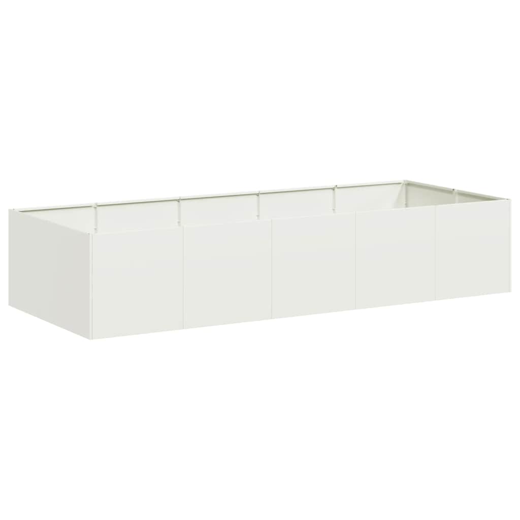 Pflanzgefäß Weiß 200x80x40 cm Stahl