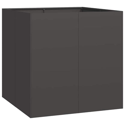 Pflanzkübel Schwarz 80x80x80 cm Stahl