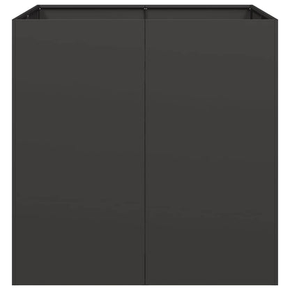 Pflanzkübel Schwarz 80x80x80 cm Stahl