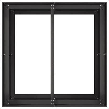 Pflanzkübel Schwarz 80x80x80 cm Stahl