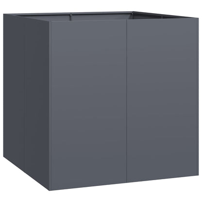 Pflanzgefäß Anthrazit 80x80x80 cm Stahl