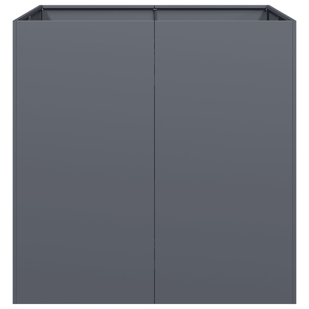 Pflanzgefäß Anthrazit 80x80x80 cm Stahl