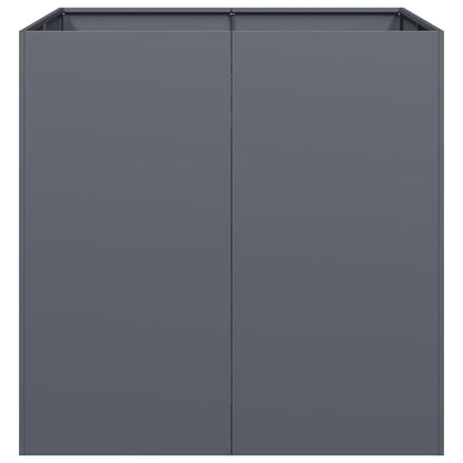 Pflanzgefäß Anthrazit 80x80x80 cm Stahl