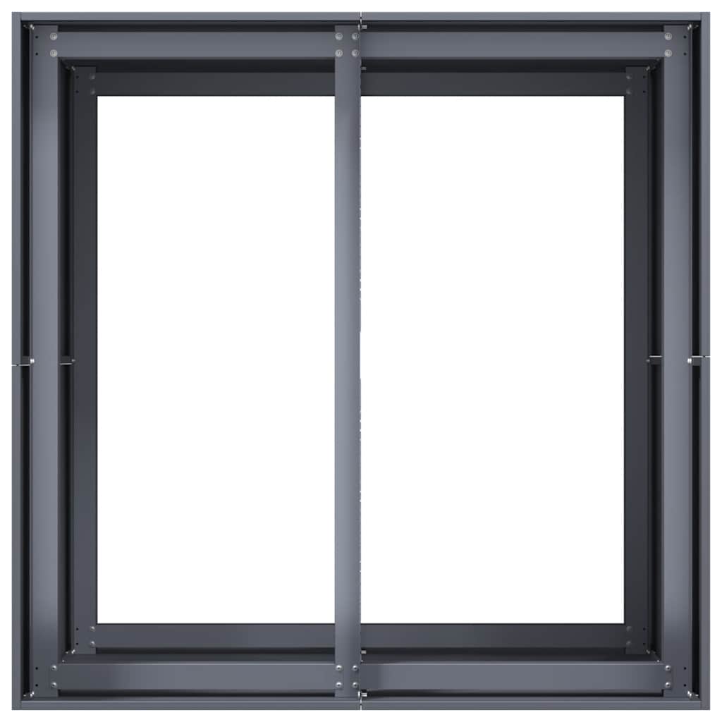 Pflanzgefäß Anthrazit 80x80x80 cm Stahl