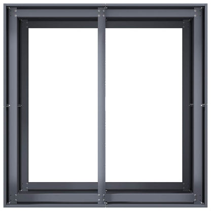 Pflanzgefäß Anthrazit 80x80x80 cm Stahl
