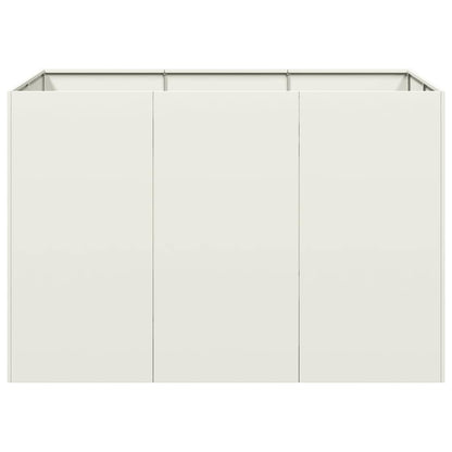 Pflanzgefäß Weiß 120x80x80 cm Stahl