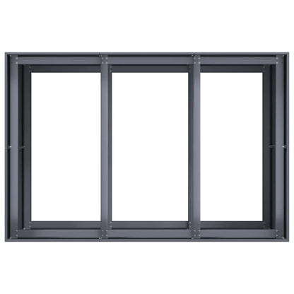 Pflanzgefäß Anthrazit 120x80x80 cm Stahl