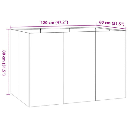 Pflanzkübel Rostig 120x80x80 cm Wetterfester Stahl