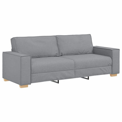 Sofa Set mit Kissen 3 pcs Grau 220 x 78 x 84 cm Stoff