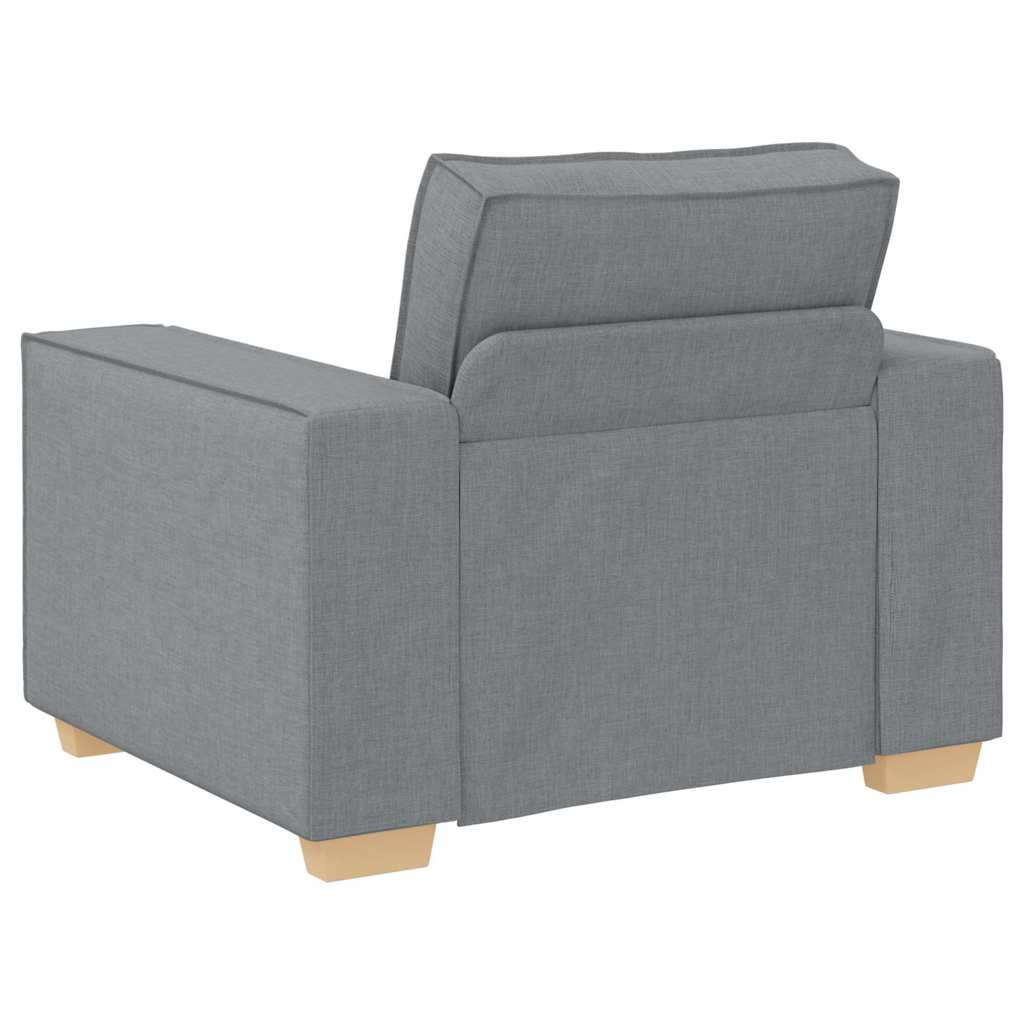 Sofa 3 pcs Hellgrau Stoff