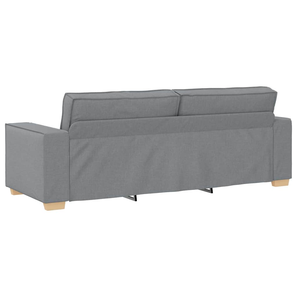 Sofa 3 pcs Hellgrau Stoff