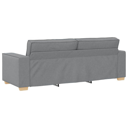 Sofa Set mit Kissen 3 pcs Grau 220 x 78 x 84 cm Stoff