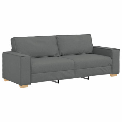 Sofa 3 pcs Dunkelgrau Stoff