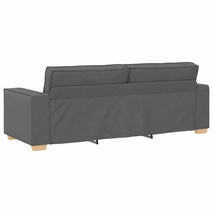 Sofa Set mit Kissen 3 pcs Grau 220 x 78 x 84 cm Stoff