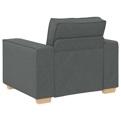 Sofa 3 pcs Dunkelgrau Stoff