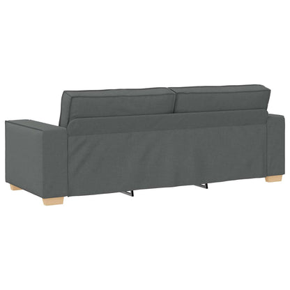 Sofa 3 pcs Dunkelgrau Stoff