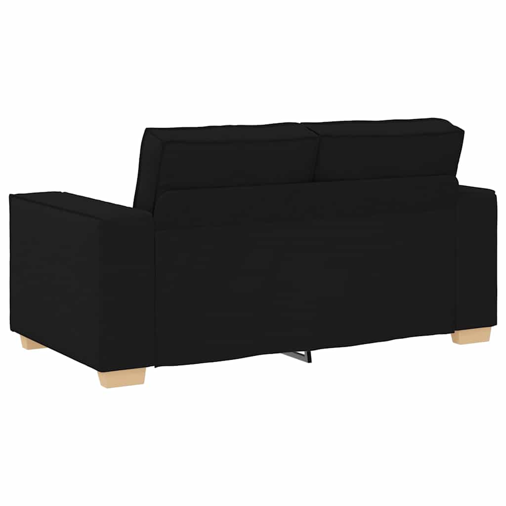 Sofa 3 pcs Schwarz Stoff
