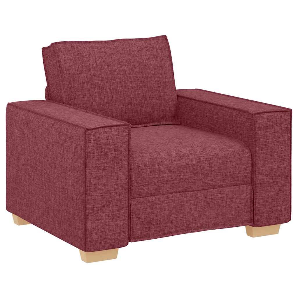 Sofa Set mit Kissen 3 pcs Weinrot 220 x 78 x 84 cm Stoff